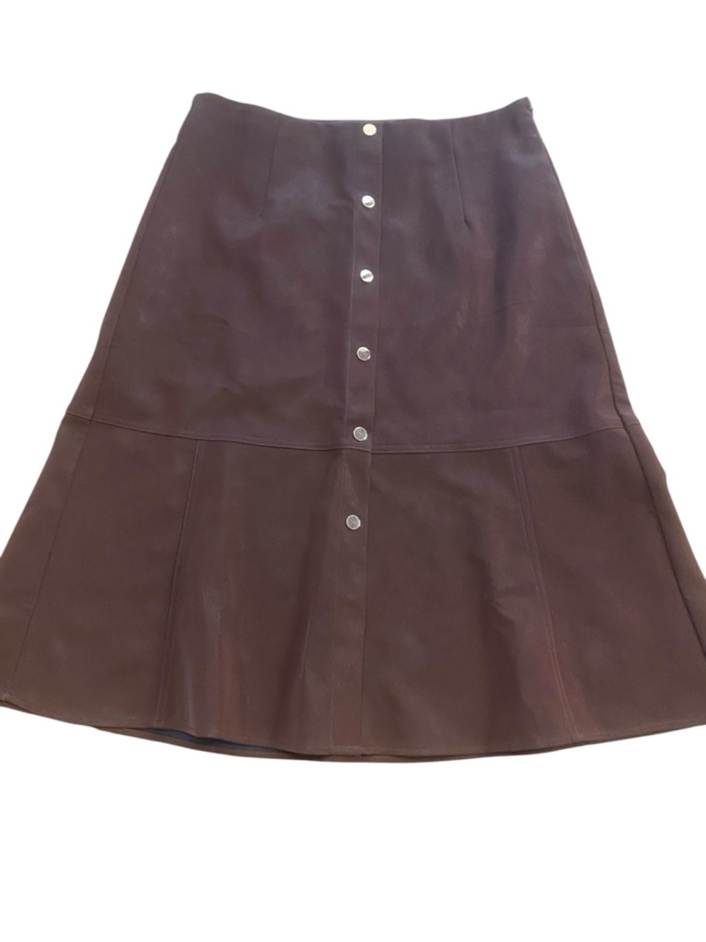 Women’s Brown Faux Leather A-Line Skirt New size 10 A New Day